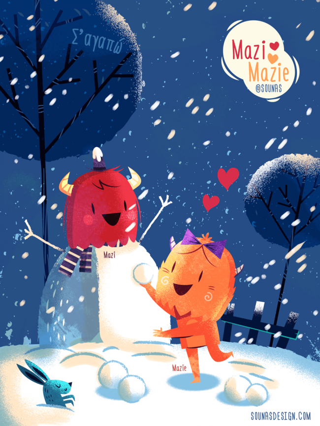 Mazi & Mazie, love illustrations8