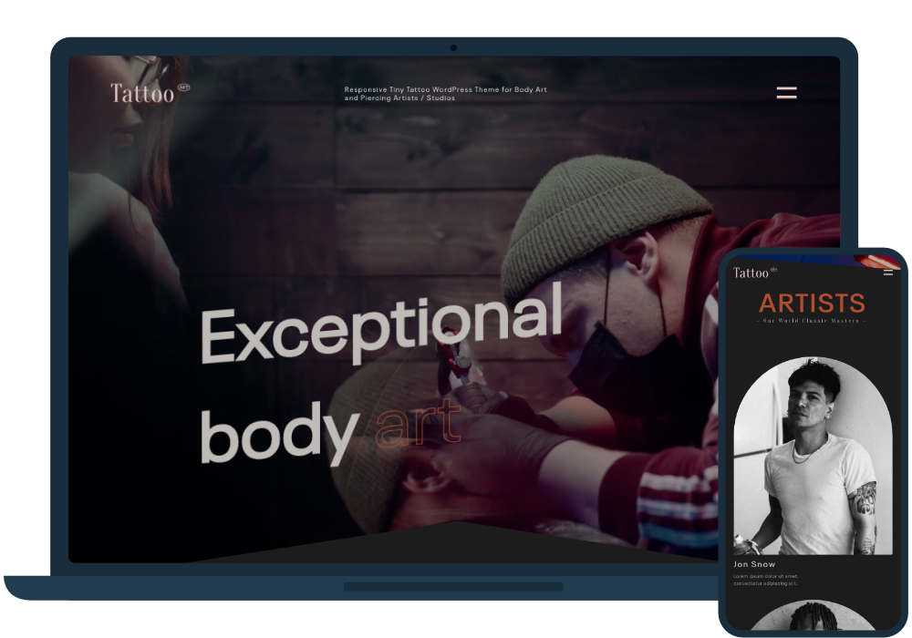Tattoo WordPress theme